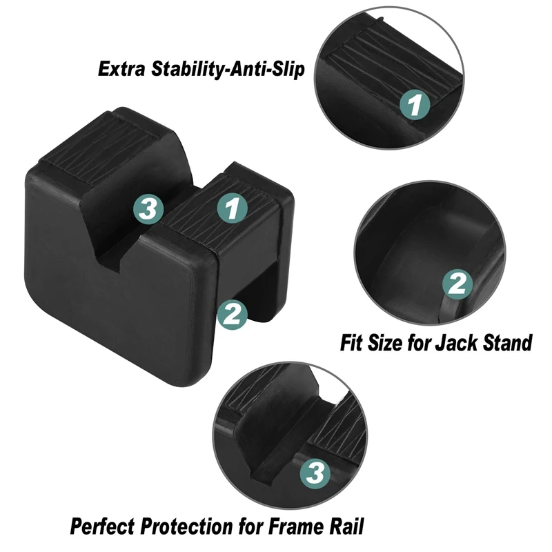 Домкрат прокладка адаптер для подъемные опоры под домкрат 2-3 тонна универсальная резина с прорезями рамка рельс Pinch сварные швы протектор(4 шт