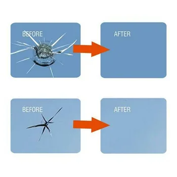 

Cars Windshield Windscreen Window Glass Repair Resin Kit Auto Scratch Tool Used