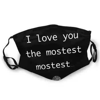 

I Love You Double-sided printed dustproof and windproof mask, can be cleaned and reused, suitable for outdoor sports