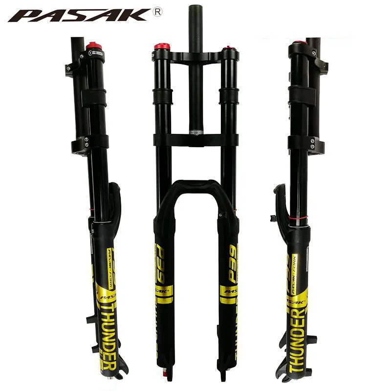 PASAK mountain bike pneumatic shoulder shock absorbers front fork gold tube air fork shoulder control 27.5/29 