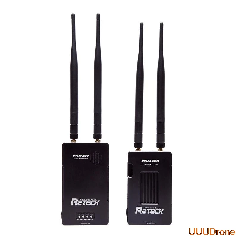 R2TECK DVLM-200 2 км 1080P HD передача 5G 25 mW-800 mW настенное проникновение FPV система AV VTX RX комбо