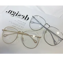 Модные женские очки оправа Мужская металлическая оправа для очков винтажные Квадратные прозрачные линзы очки Оптические очки оправа для очков