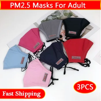 

3PCS Cotton Mask Filter dust mask Mouth Face Mask Washable mask Reusable PM2.5 Anti-Dust Masks anime mask anti dust face mask