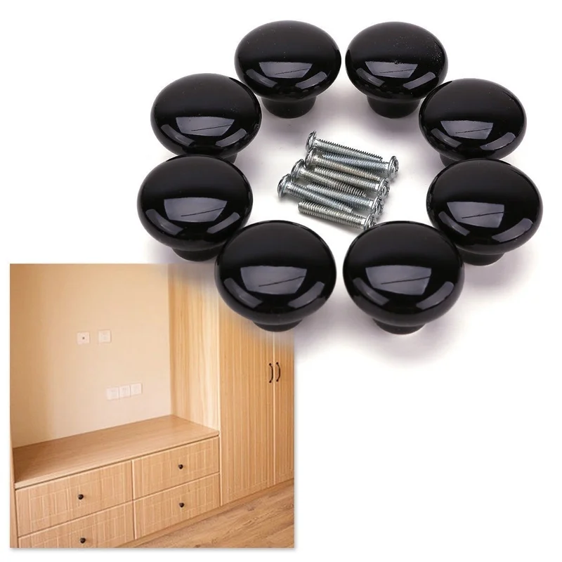 Round Ceramic Door Knobs Kitchen Cabinet Cupboard Closet Drawer Furniture Pull Handle Accessories | Мебель
