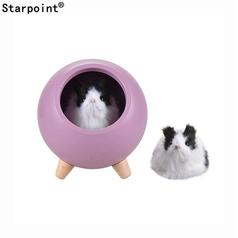 

Creative Night Light Small Pet House Atmosphere Lamp Cute Cat Bedroom Table Lamp Adjustable Brightness Children Sleeping Light