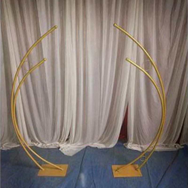 2pcs gold 1.5m 2 шт./компл. железный каркас свадебные арки дорога свинцовый Железный художественный фон для свадебной фон двери дорога свинец Луна Арка день рождения поставки - Цвет: 2pcs gold 1.5m