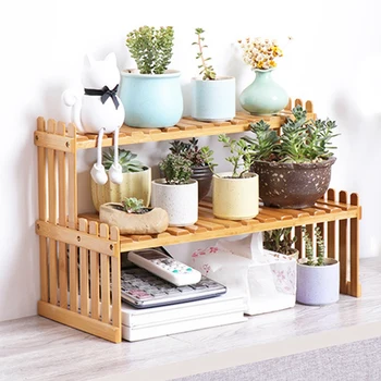 

Plant Shelves Flower Garden Rack Stand Flower Display Stand Bamboo Display Stand Bamboo Shelf Stand Holder Storage