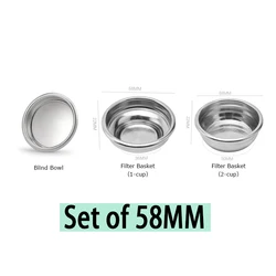 Universal Non-Pressurized Coffee Filter Basket (Set of 58mm)