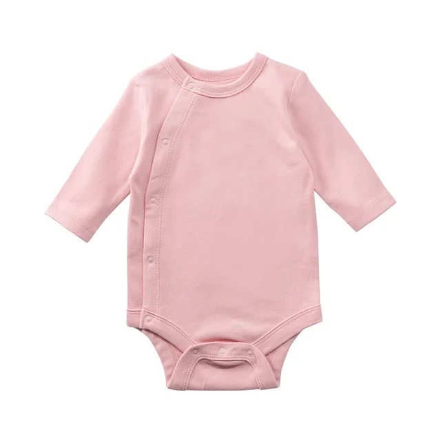 baby Bodysuits cotton One-Pieces boy clothes long new born costume toddler bodysuit long sleeves babygirl onesie clothing 6-18M - Цвет: 01 pink