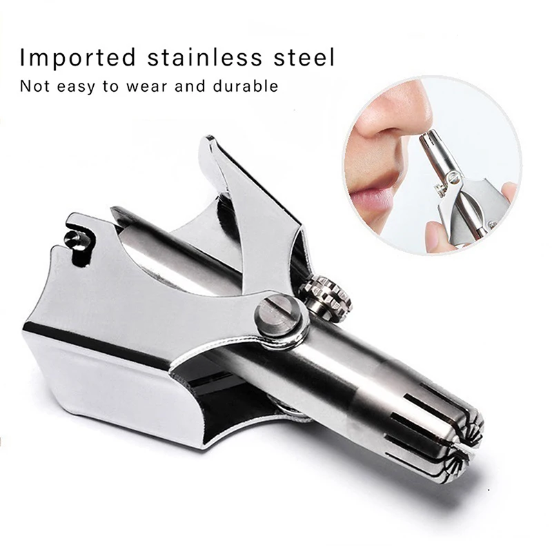 

Мужской триммер для волос в носу, из нержавеющей стали