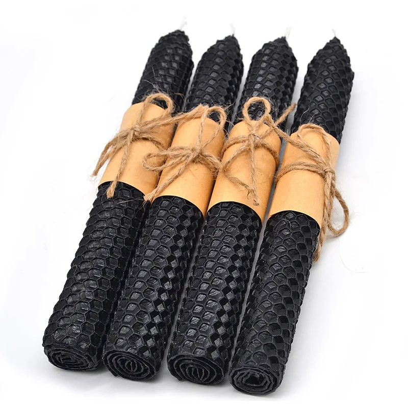 Зеленые свечи из пчелиного воска для свадьбы романтическое создание атмосферы