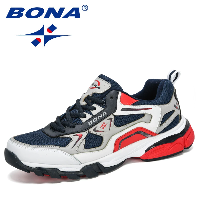 BONA Zapatillas de deporte de cuero para Hombre, para correr, nuevo de correr| - AliExpress