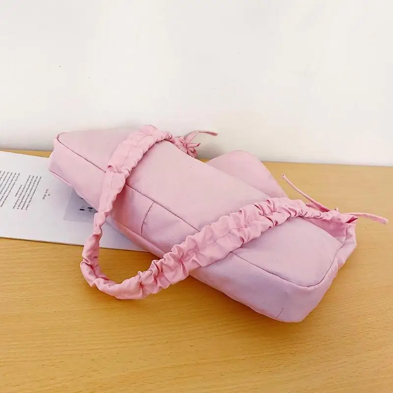 Nylon Casual Messenger Bag Women Pleated Shoulder Strap Crossbody Handbag Female Crossbody Shoulder Bags Ladies Handbags