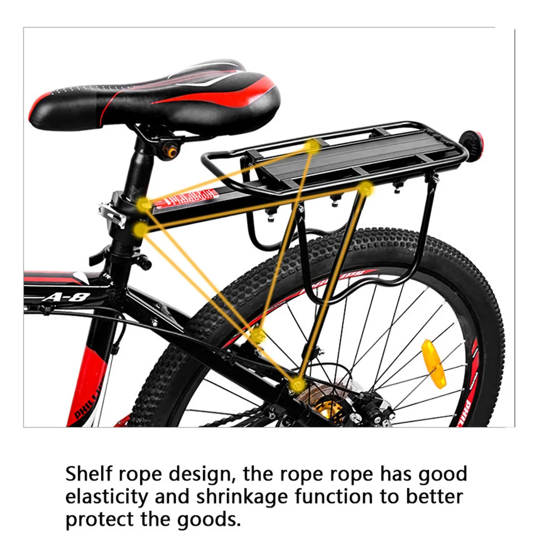 Perfect CITYWAY Bike Rear Shelf Bike Rack Luggage Rear Carrier Trunk For MTB Bicycle - Square Shape Feet Support 18 Perfect CITYWAY Bike Rear Shelf Bike Rack Luggage Rear Carrier Trunk For MTB Bicycle - Square Shape Feet Support 18