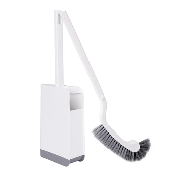 

Plastic Toilet Brush Holder Set Bathroom Cleaning Kit Cleaner Curved Toilet Cleaning Brushes Household Cleaning Tools