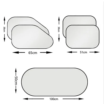 

5x Car Window Sun Shade Windshield Shield Visor Block Cover Reflective Foldable