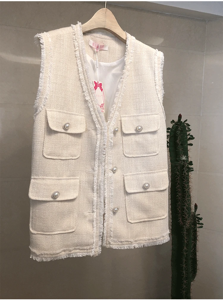Корейский Осенний женский жилет с пряжкой Casacas Para Mujer Invierno жилет Женская безрукавка Campera Mujer N9546