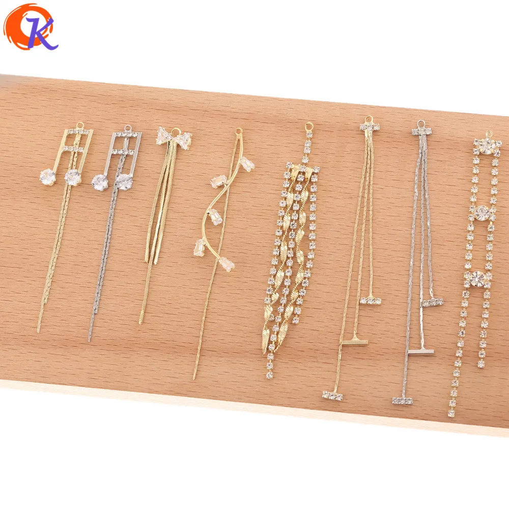 Cordial Design 50Pcs Jewelry Accessories/Connectors For Earrings/DIY Making/Rhinestone Claw Chain/Hand Made/CZ Earring Findings afbeelding