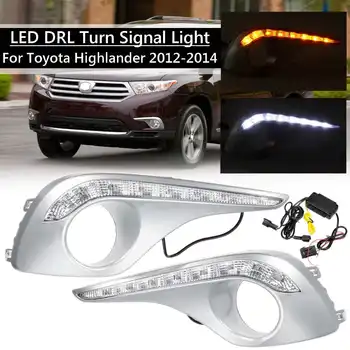 

Dynamic Car Led Drl For Toyota Highlander 2012 2013 2014 Car Daytime Running Light Headlight Front Bumper Daylight Signal Lamp