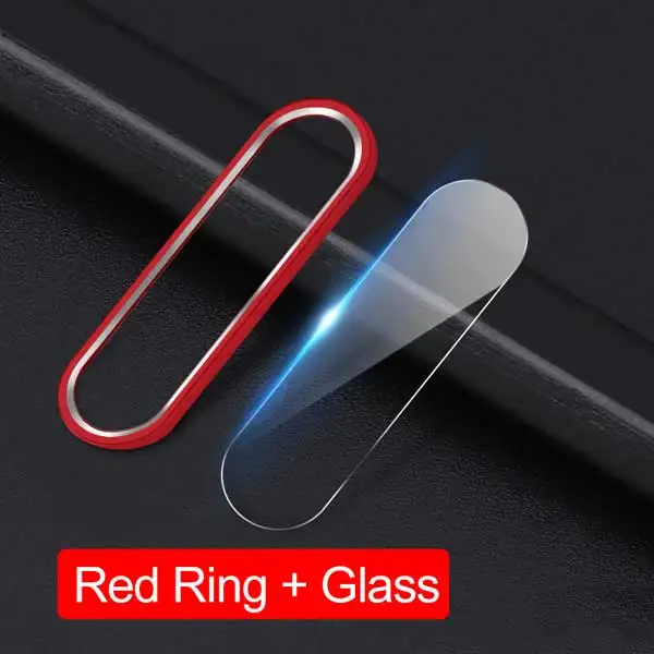 Camera Protector Case For Huawei Nova 5 Case On For Huawei Nova 5 Pro 5i 4 Phone Lens Glass Film& Metal Protection Ring Cover - Цвет: Red Ring Glass