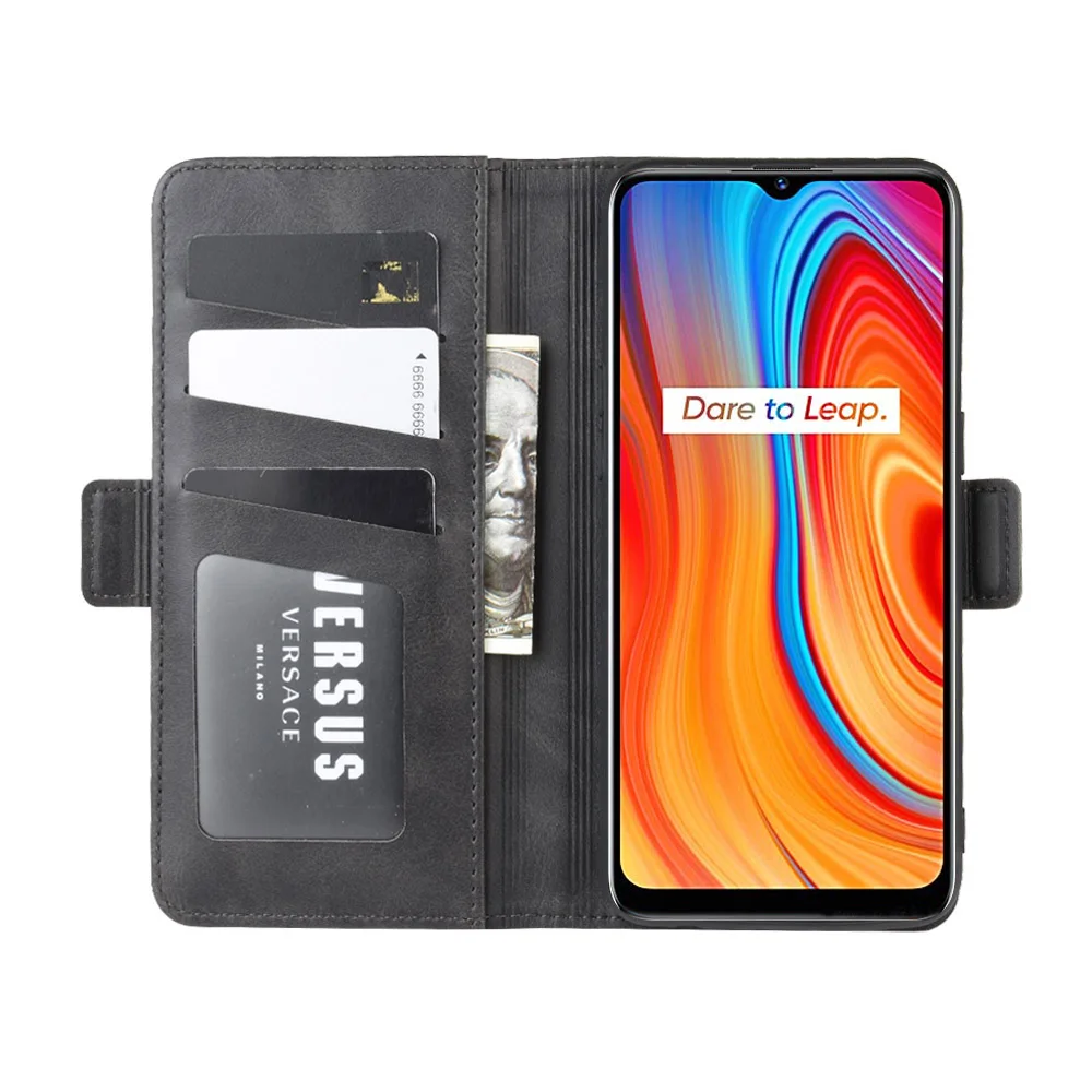 Чехол для Realme C3 кожаный флип кошелек чехол телефона OPPO X50 5 6 Pro книжка в деловом