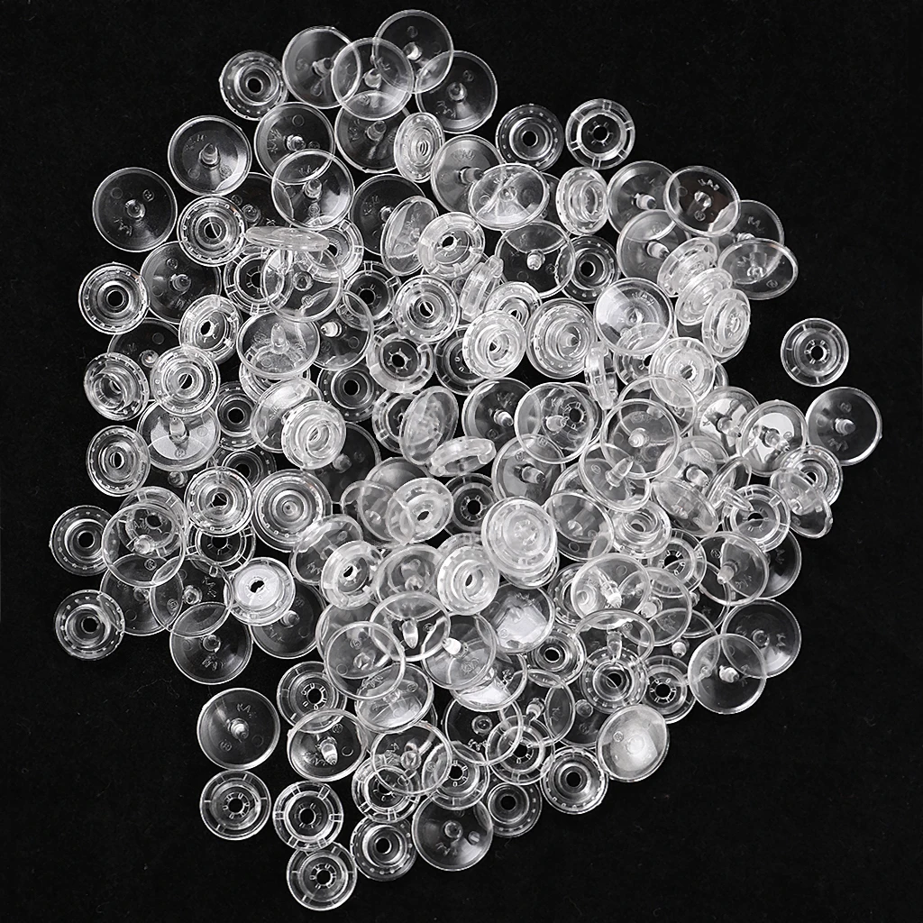 50 Sets KAMResin Snap Buttons Plastic Fasteners Size 20 T5 Clear