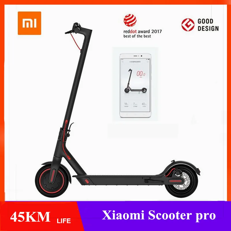 Глобальная версия Xiaomi электрический скутер Pro 25 км/ч максимальная скорость 45 км