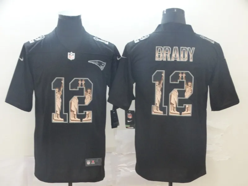 Синий Stitiched, New England, Tom Brady, Rob Gronkowski, Julian Edelman, Jamie Collins, Danny Amendola Jersey - Цвет: Синий