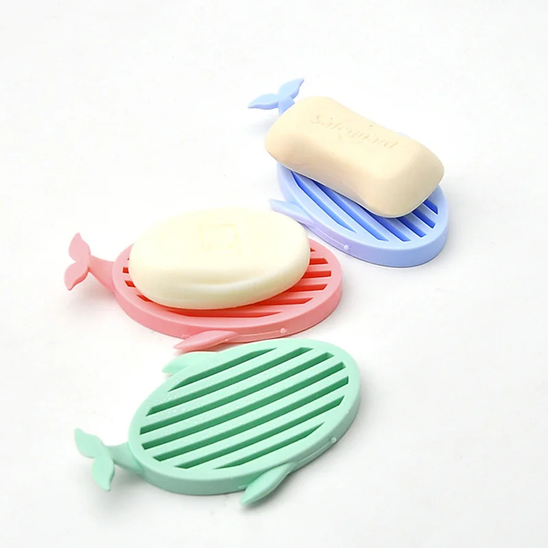 

Whale Fish Soap Box for Travel Sponge Drain Plastic Kitchen Tools Bath Soap Dish Dish Soap Box for Bathroom Accessories