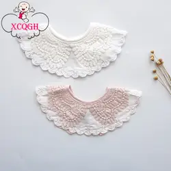 XCQGH новый круглый детский нагрудник из хлопка детский слюнявчик полотенце накладной кружевной воротник галстук детский нагрудник