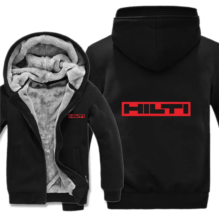 Зимняя куртка Hilti машинная толстовка с капюшоном Модный пуловер Мужское пальто шерстяная подкладка флис Hilti инструменты толстовки пальто