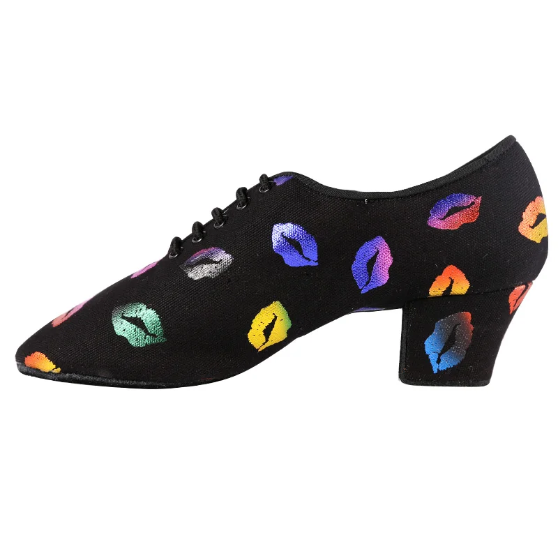 Dance Shoes Women Latin Dance Trainning Split/Straight Sole Canvas Ballroom