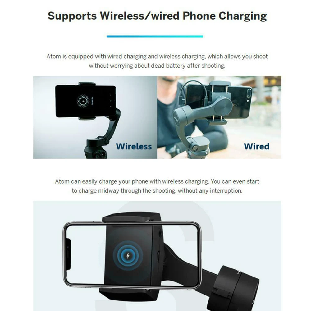  3 Axis Lightweight Smartphone Selfie Stick Universal Accessories Outdoor Stabilizer Photography Fol