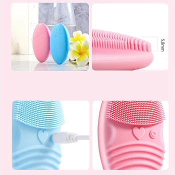 

Sonic Facial Cleansing Brush, Electric Silicone Face Brush and Massager, Waterproof Silicone Face Scrubber-Blue