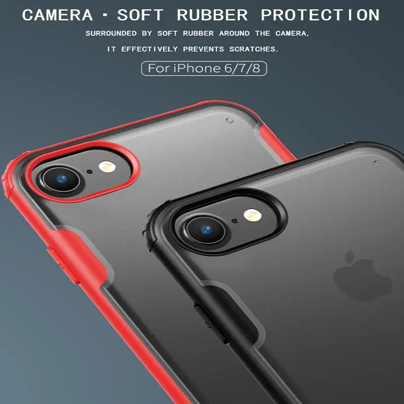 Чехол для iPhone 6 6s 7 8 Plus X Xs Max XR защитный силиконовый чехол с жестким задним корпусом грязеотталкивающий противоударный плотный чехол