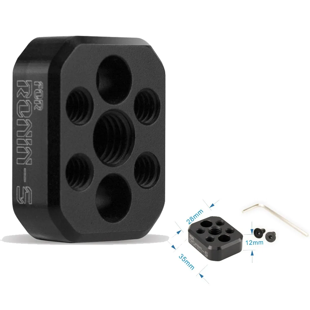 

DJI Handheld Gimbal Ronin-s Expand Module Accessories Extend Board CNC Aluminium Alloy Multi-size Connectors w/ 3/8'' 1/4'' Port