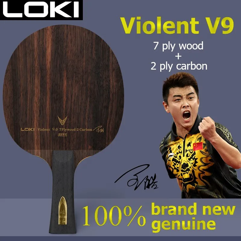 

LOKI V9 Ping Pong Blade 9 Ply Wood Carbon Violent-9 OFF+ Professional Table Tennis Racket Blade With High Speed Good Control
