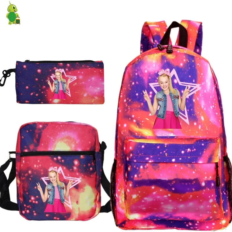 12 Mochila Jojo Siwa рюкзак 3 шт./компл. школьные сумки для мальчиков и девочек Дорожная сумка на ремне сумки Для женщин рюкзак рюкзаки сумки на плечо bagpen сумки - Цвет: 12