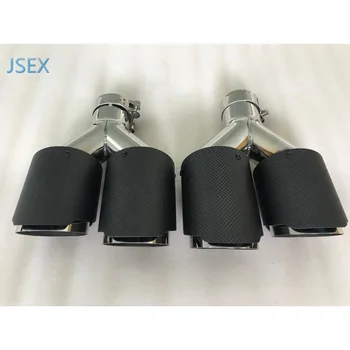 

1 PC Car Modification Universal Dual Stainless steel Automobile Exhaust pipe for 3 exhaust tip exhaust tipmatte Color