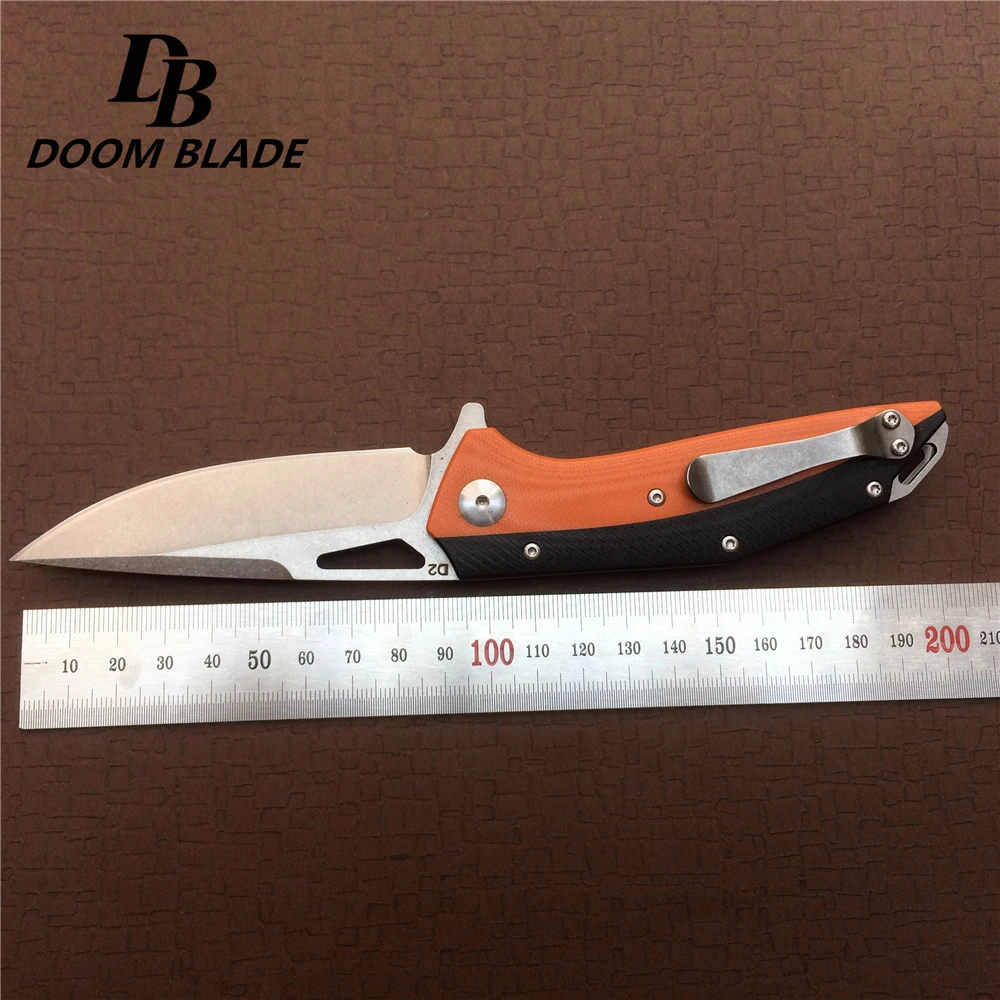 Ножи 7 9 дюйма Plus складной клинок 60 61HRC лезвие D2 рукоятка G10 шарикоподшипник