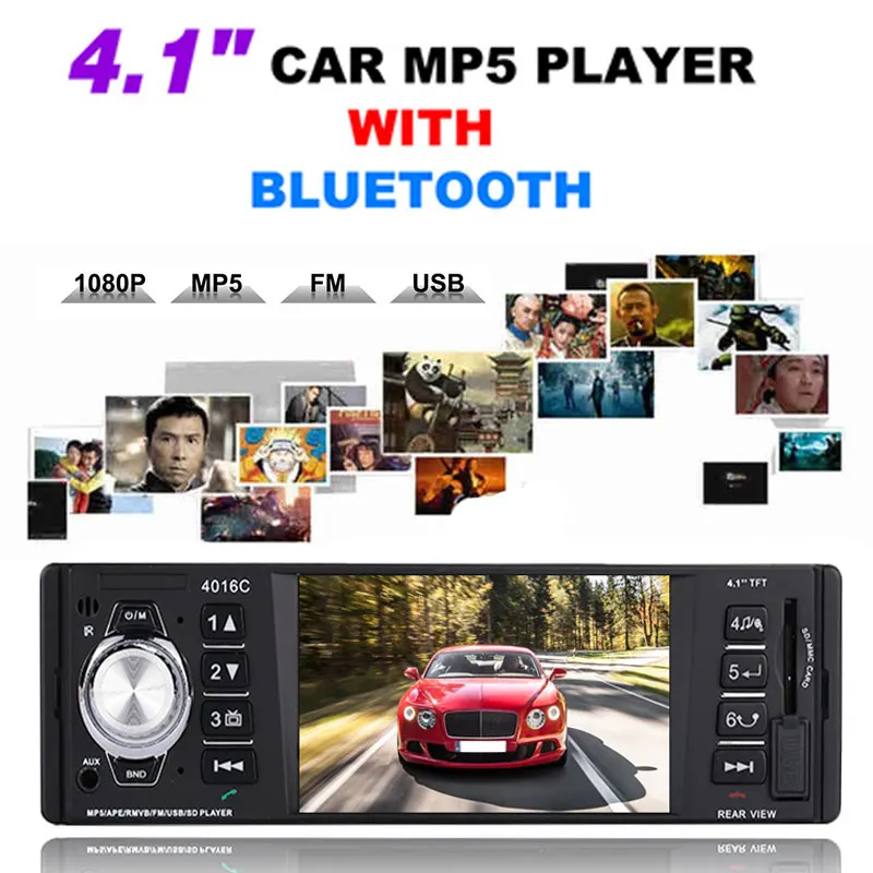 Bluetooth видео плеер Автомобильный мультимедийный плеер Премиум поддержка SD карты DC12V автомобиль MP5
