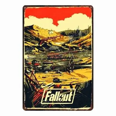 32906686101-9 Fallout металлический знак потертый шик Винтажный стиль настенный Бар Кафе Магазин домашнее Искусство ремесло Ретро Украшение Металлическая живопись жестяная вывеска настенная - Цвет: 32906686101-9