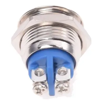 

New 3A / 3V-250V push button switch push button 16 mm nickel-plated brass