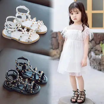

New Summer Children Sandals Roman Boots High-top Girls Sandals Kids Gladiator Leather Sandals Hot Sale Toddler Girls Shoes