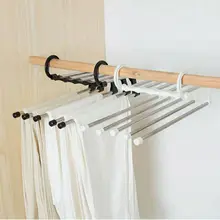 Étagères à pantalons multifonctions 5 en 1, en acier inoxydable, cintre magique pour garde-robe, STOCK américain