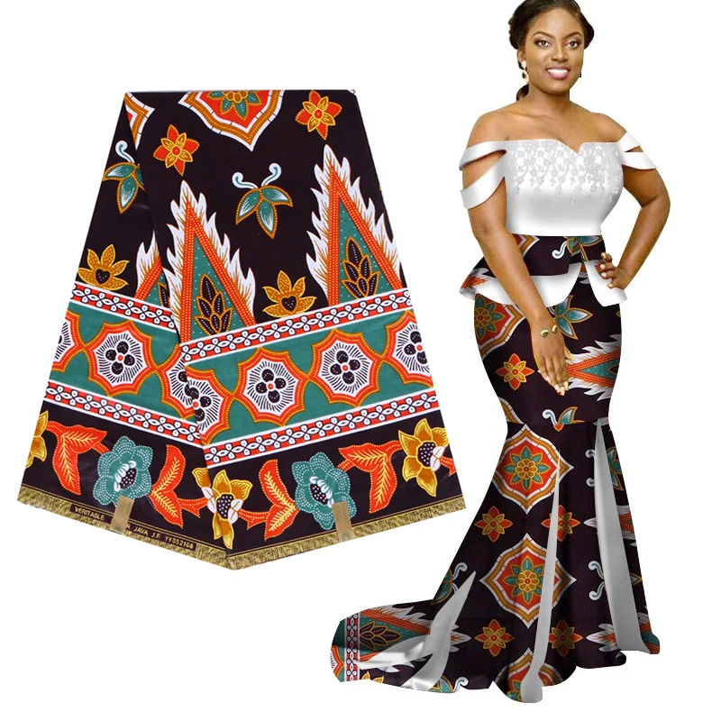 Хлопок Анкара Африканский принт батик ткань настоящий голландский воск tissu высокое качество Пейдж швейный материал для женщин платье 6 ярдов