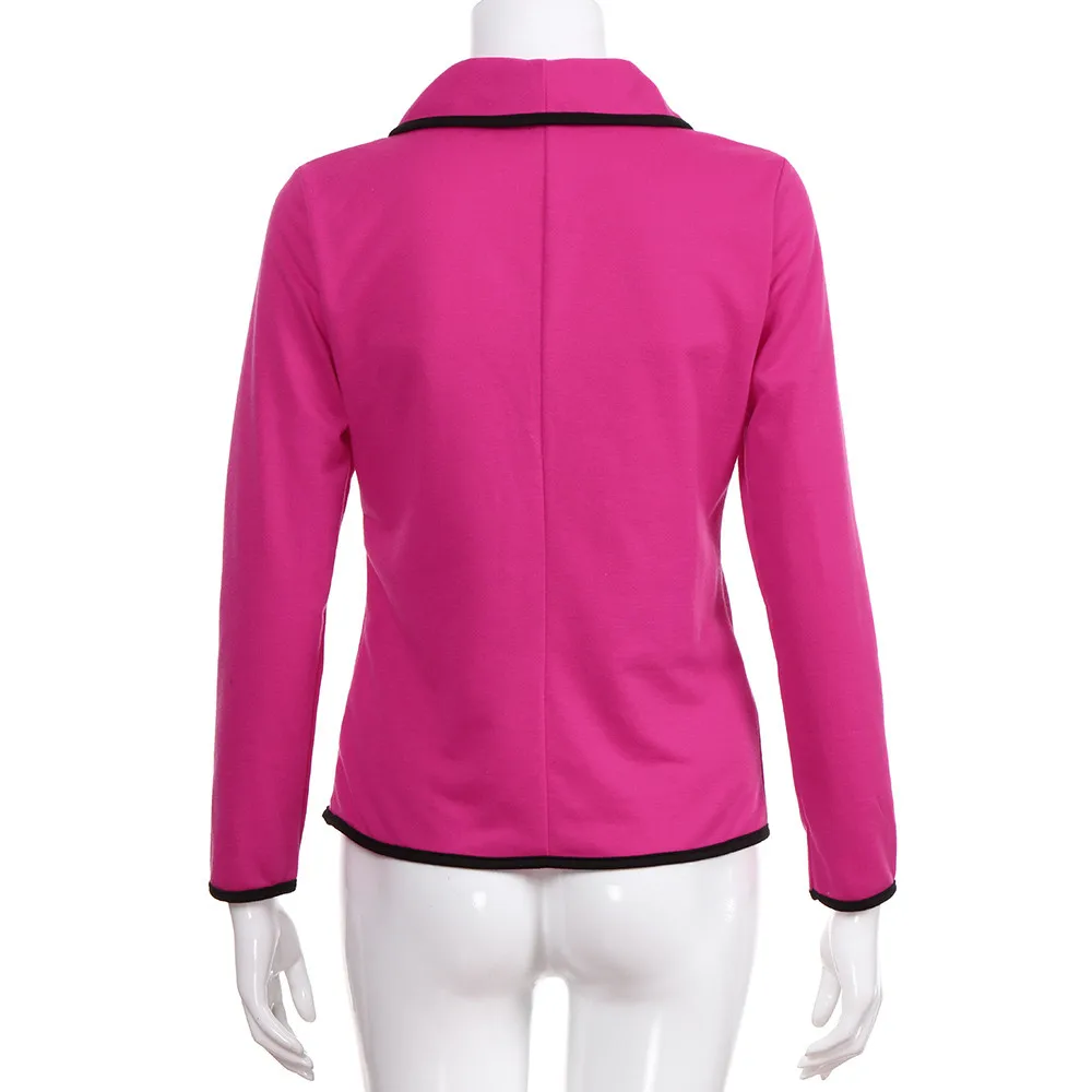Plus Size Women Crop Business Coat Blazer Suit Long Sleeve Tops Slim Jacket Outwear Autumn Workwear S-6XL Women Suit Coat