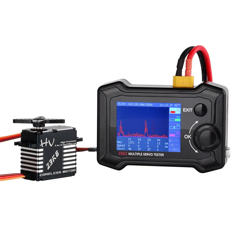 ToolkitRC ST8 8CH 100W 2A 7-28V PWM/PPM/SBUS сигнальный Скорость вкладыш шаг Servo анализатор с 4 канальный самостоятельной программы сигнала