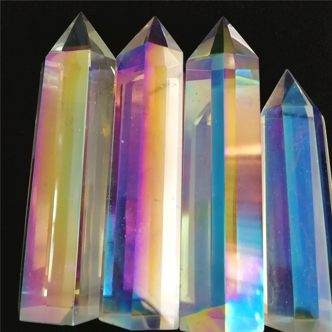 1pc Aura Angel clear crystal stones wand point melting minerals for healing quartz stone gift home decoration | Дом и сад