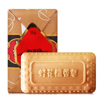 

25g Mini Soap Bee Flower Sandalwood Acne Soap Bath Removing Mites Travel Package Toilet Soaps SSwell